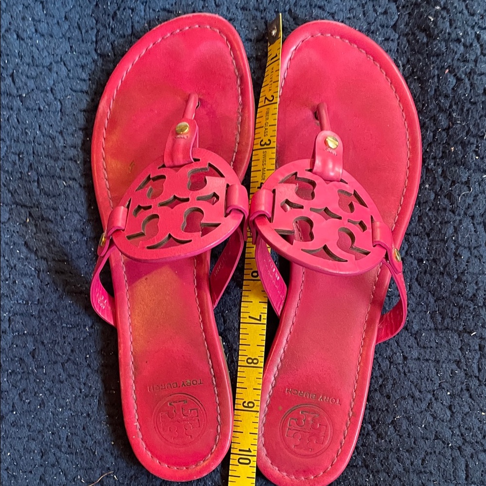 Tory Burch Pink Miller Logo Thong Sandals